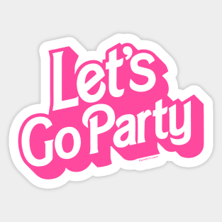 Let's Go Party Sticker